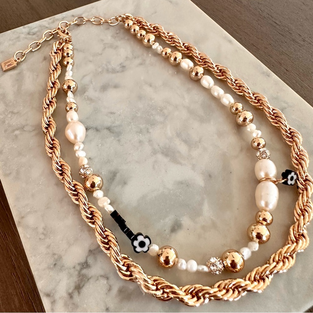 Dannijo Lucy 10K Gold-Plated & Multi-Stone Double-Strand Necklace NWT - Picture 10 of 16